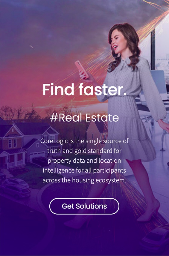&ldquo;Find faster.&rdquo;&mdash;the Everyday Heroes campaign panel for Real Estate.